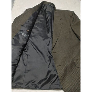 Men's Kilburne and Finch 42R Sport Coat & Blazer Brown Black Houndstooth